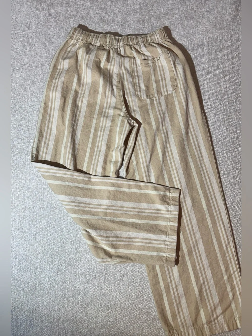 Urban Outfitters Striped Pull On Beach Pants Tan Small
